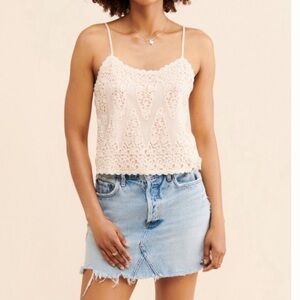 🕠 Anthropologie | TINY | Anne | Peach Lace Cami | Adjustable Straps | MP